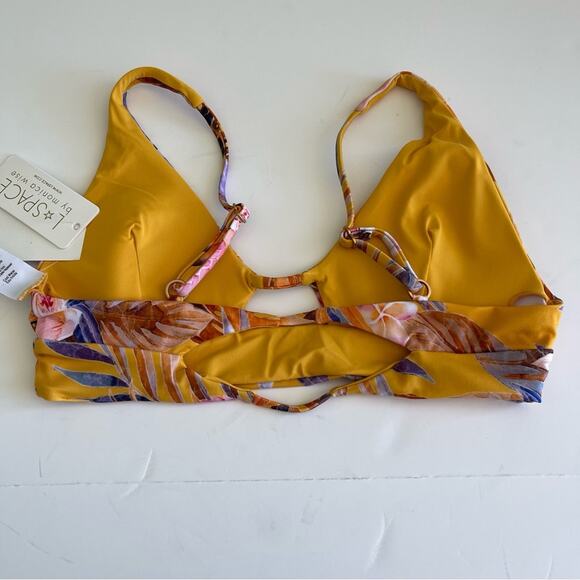 L*Space Alia Cut Out Swim Bikini Top Floral Tropical - Picture 11 of 12